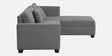 Bingo Velvet LHS Sectional Sofa (2+ Lounger) In Grey Colour Bingo Velvet LHS Sectional Sofa (2+ Lounger) In Grey Colour