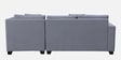 Bingo Velvet LHS Sectional Sofa (2+ Lounger) In Grey Colour