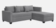 Bingo Velvet LHS Sectional Sofa (2+ Lounger) In Grey Colour Bingo Velvet LHS Sectional Sofa (2+ Lounger) In Grey Colour