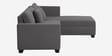 Bingo Velvet LHS Sectional Sofa (2+ Lounger) In Grey Colour