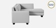 Bingo Velvet LHS Sectional Sofa (2+ Lounger) In Grey Colour