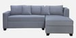 Bingo Velvet LHS Sectional Sofa (2+ Lounger) In Grey Colour Bingo Velvet LHS Sectional Sofa (2+ Lounger) In Grey Colour
