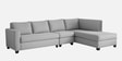 Bingo Velvet LHS Sectional Sofa (3+ Lounger) In Grey Colour