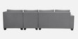 Bingo Velvet LHS Sectional Sofa (3+ Lounger) In Grey Colour Bingo Velvet LHS Sectional Sofa (3+ Lounger) In Grey Colour