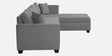 Bingo Velvet LHS Sectional Sofa (3+ Lounger) In Grey Colour