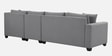 Bingo Velvet LHS Sectional Sofa (3+ Lounger) In Grey Colour Bingo Velvet LHS Sectional Sofa (3+ Lounger) In Grey Colour