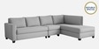 Bingo Velvet LHS Sectional Sofa (3+ Lounger) In Grey Colour