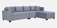 Bingo Velvet LHS Sectional Sofa (3+ Lounger) In Grey Colour Bingo Velvet LHS Sectional Sofa (3+ Lounger) In Grey Colour