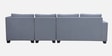 Bingo Velvet LHS Sectional Sofa (3+ Lounger) In Grey Colour Bingo Velvet LHS Sectional Sofa (3+ Lounger) In Grey Colour