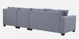 Bingo Velvet LHS Sectional Sofa (3+ Lounger) In Grey Colour Bingo Velvet LHS Sectional Sofa (3+ Lounger) In Grey Colour