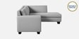 Bingo Velvet LHS Sectional Sofa (3+ Lounger) In Grey Colour