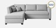Bingo Velvet RHS RHS Sectional Sofa ( 2+ Lounger ) In Grey Colour