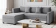 Bingo Velvet RHS RHS Sectional Sofa ( 2+ Lounger ) In Grey Colour Bingo Velvet RHS RHS Sectional Sofa ( 2+ Lounger ) In Grey Colour