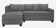 Bingo Velvet RHS Sectional Sofa (2+ Lounger) In Grey Colour Bingo Velvet RHS Sectional Sofa (2+ Lounger) In Grey Colour