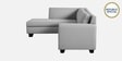 Bingo Velvet RHS Sectional Sofa (3+ Lounger) In Grey Colour
