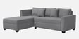 Bingo Velvet RHS Sectional Sofa (3+ Lounger) In Grey Colour