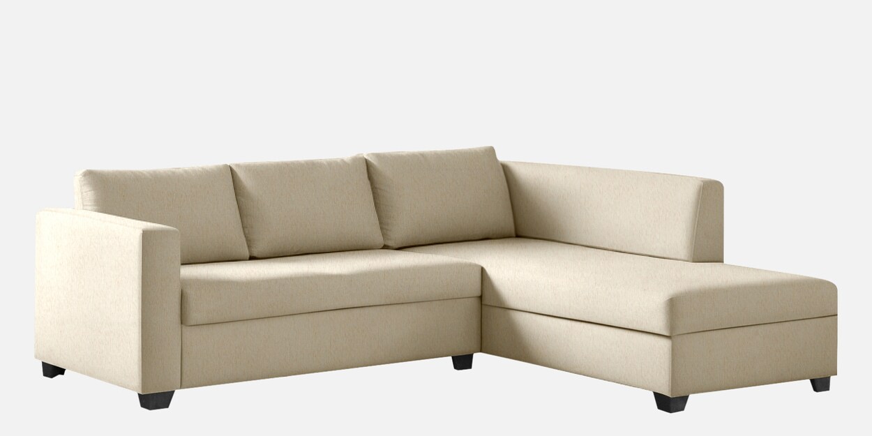 Buy Bingo Fabric LHS Sectional Sofa (2+ Lounger) In Creamy