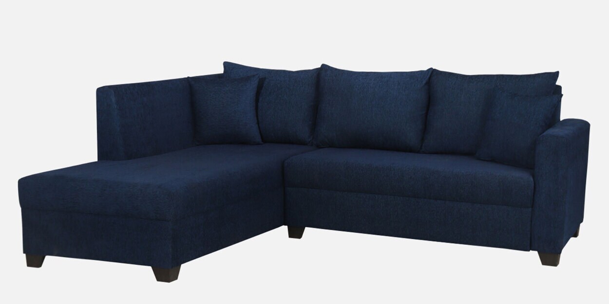 Buy Bingo Fabric RHS Sectional Sofa ( 2+ Lounger ) In Cool Cobalt