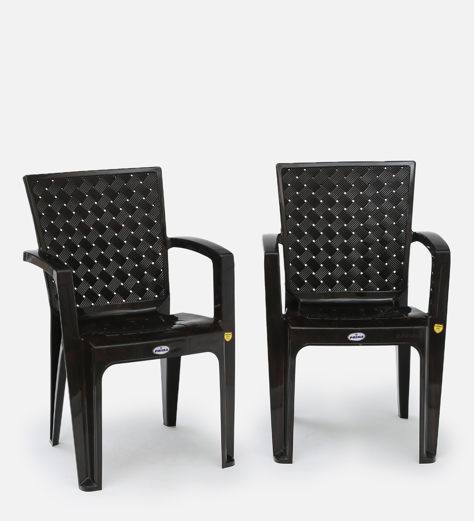 Big Plastic Chair in Cherry Colour , (Set Of 2)