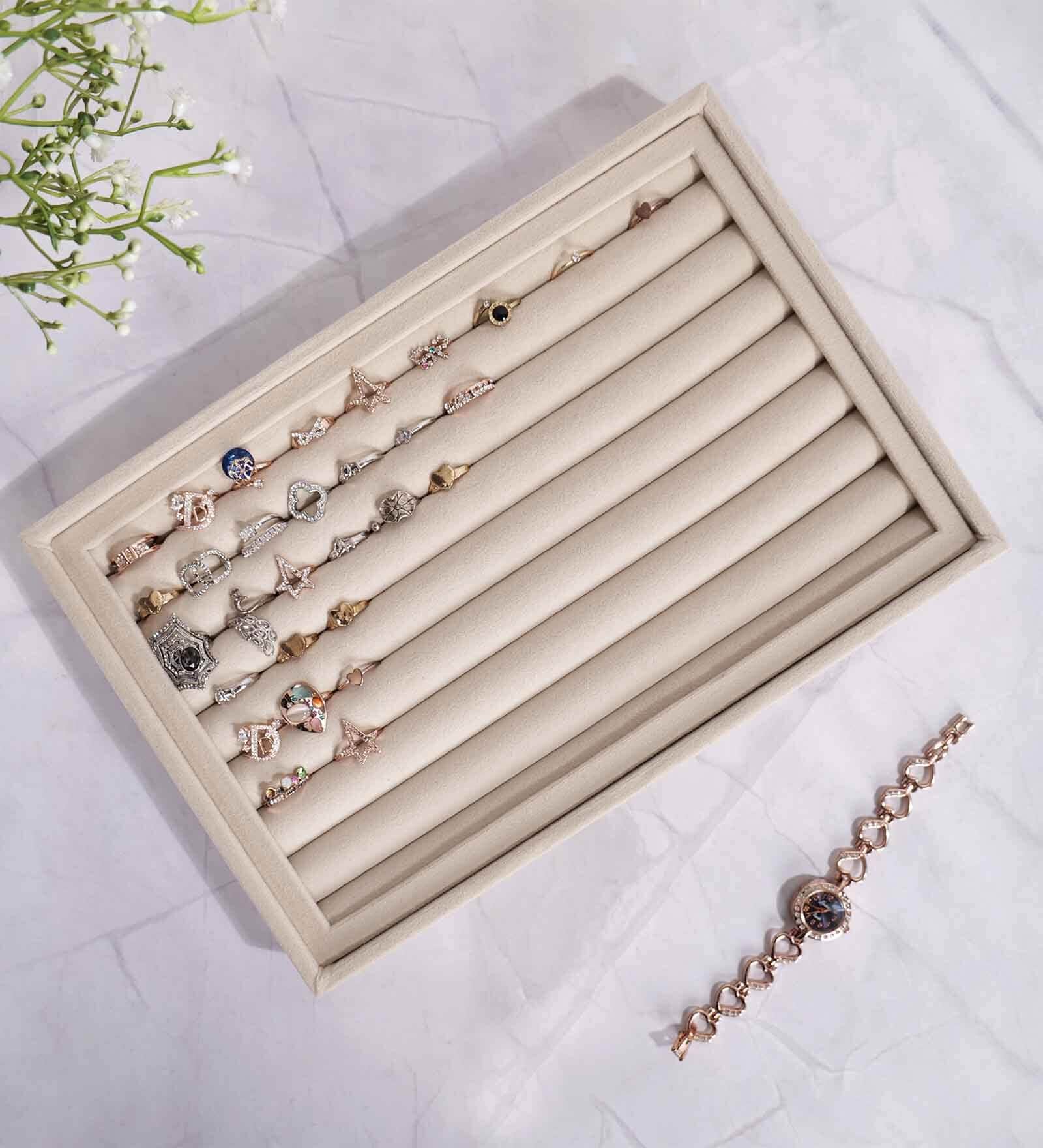 Cream Big Ring Organiser Jewellery Tray