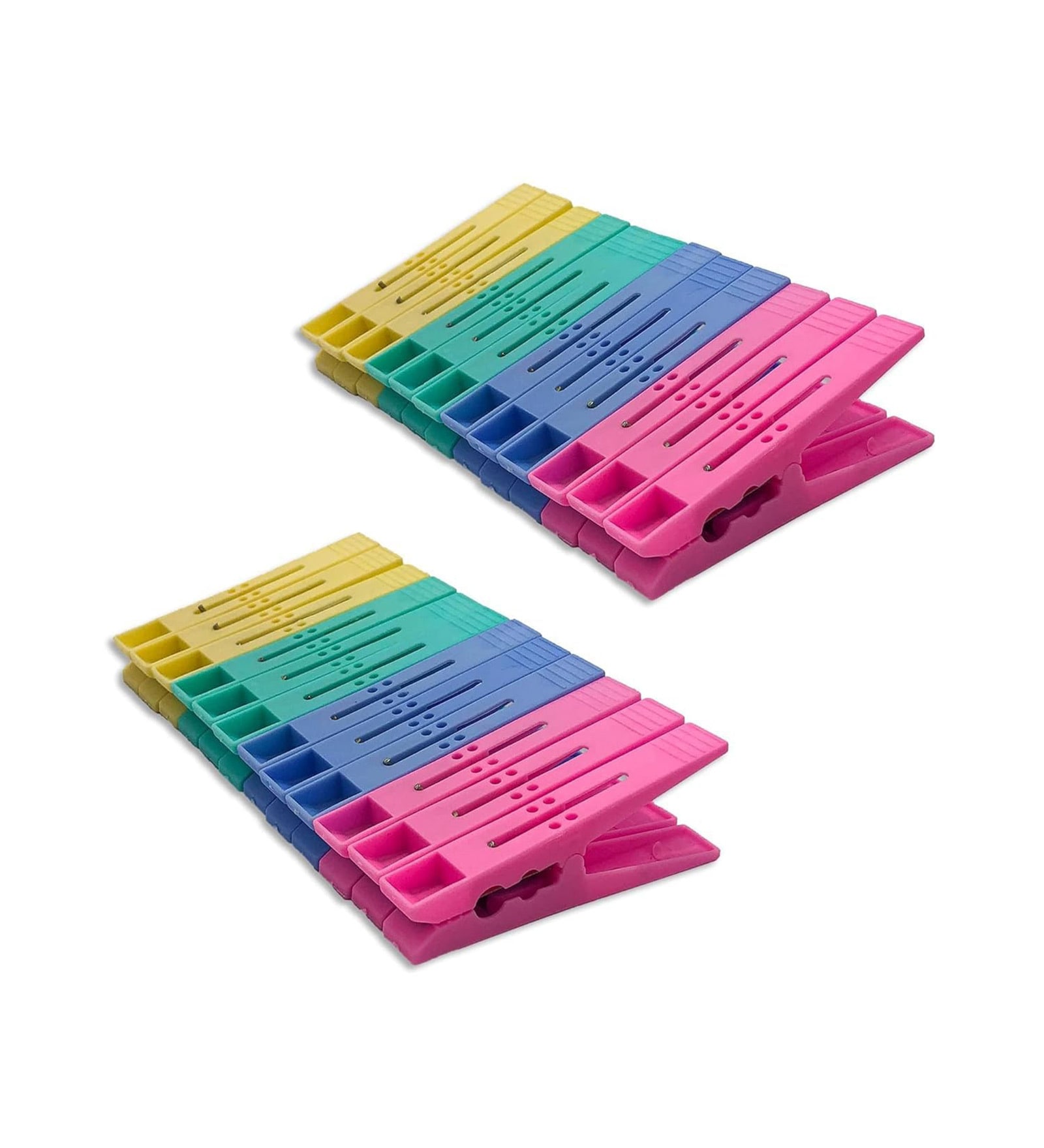 (24 Pcs) Big Size Multicolor Cloth Clips for Drying Clothes 