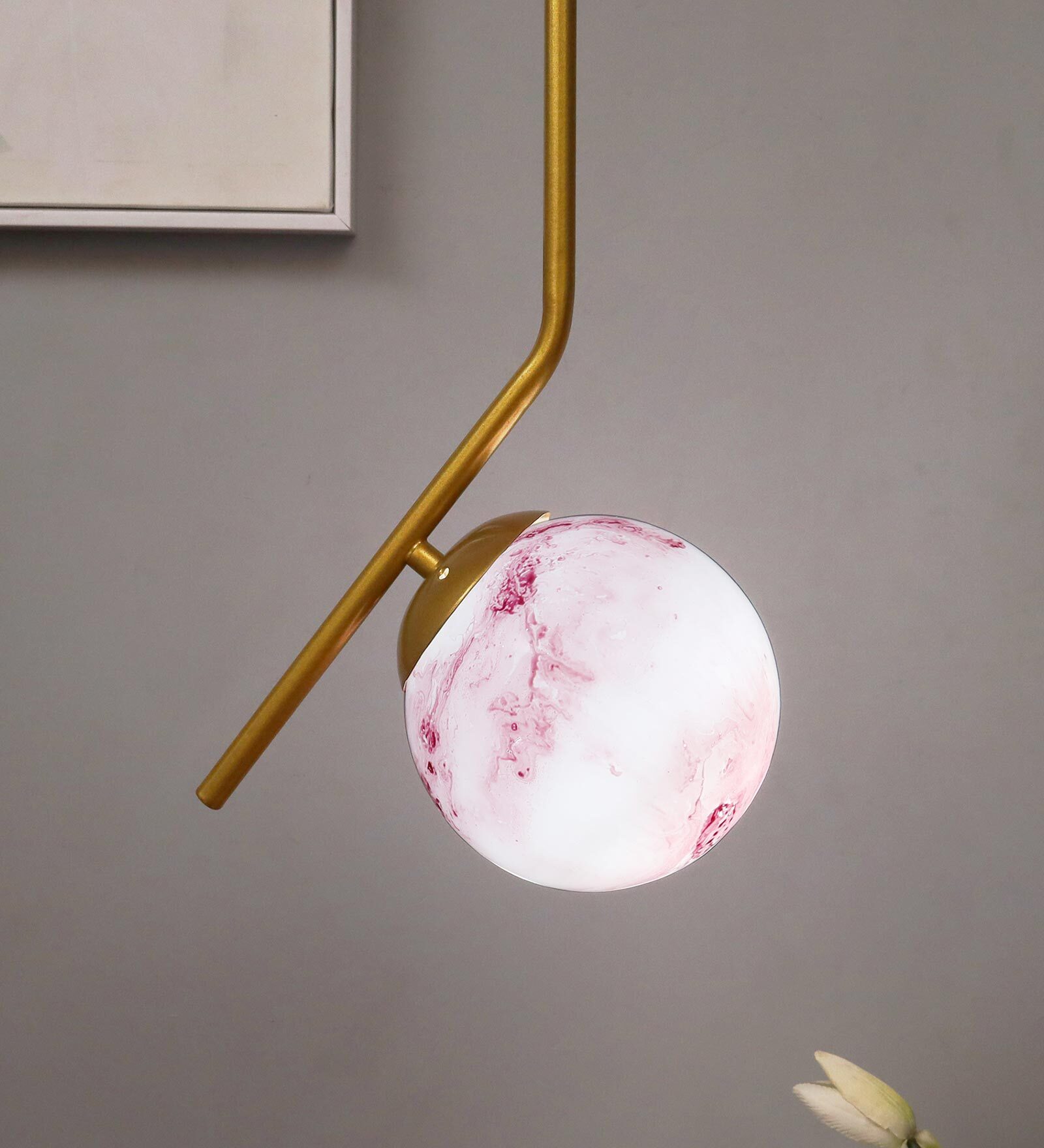 Biped Red Metal Hanging Light