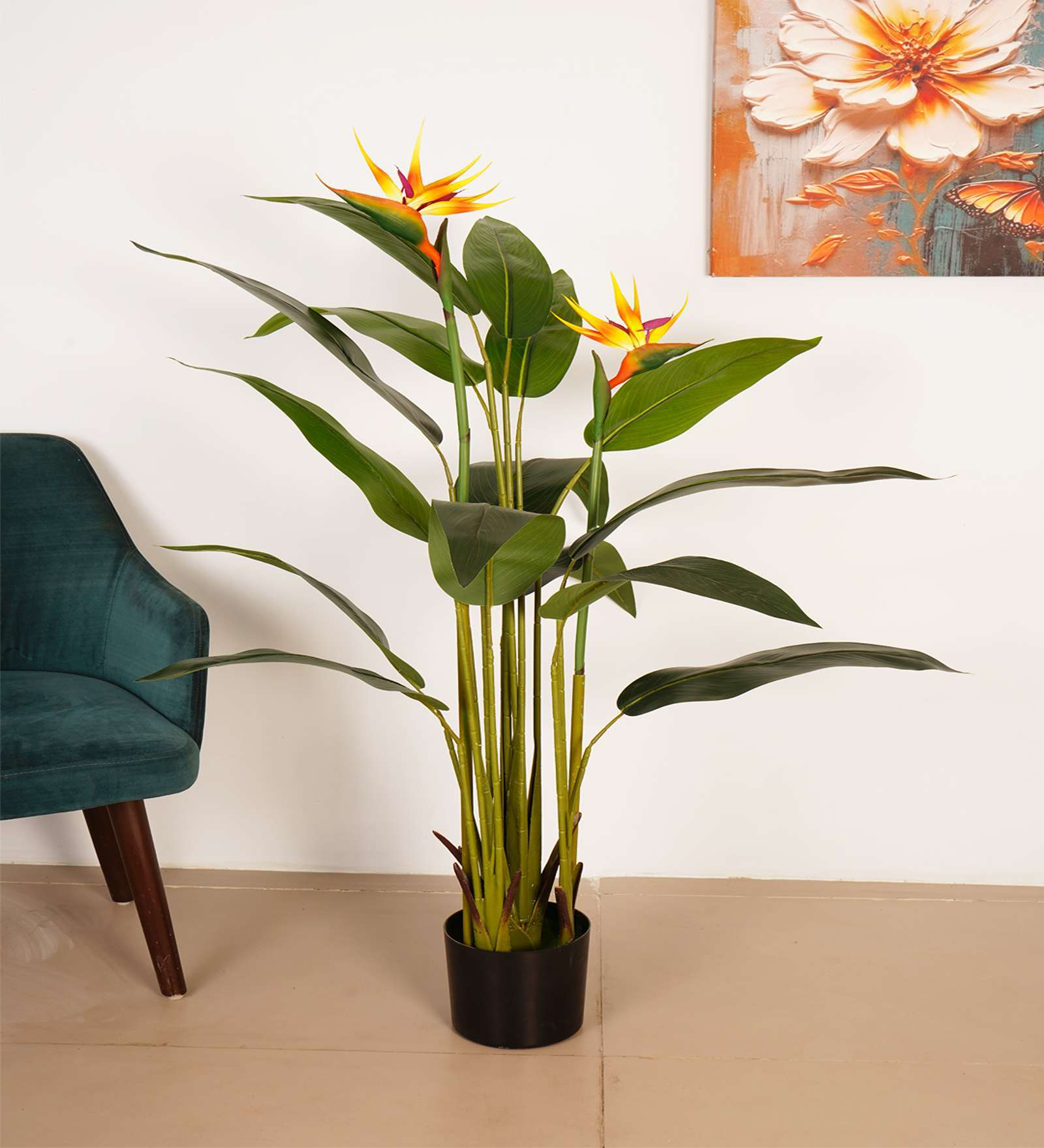 Artificial Bird of Paradise Plant with Pot