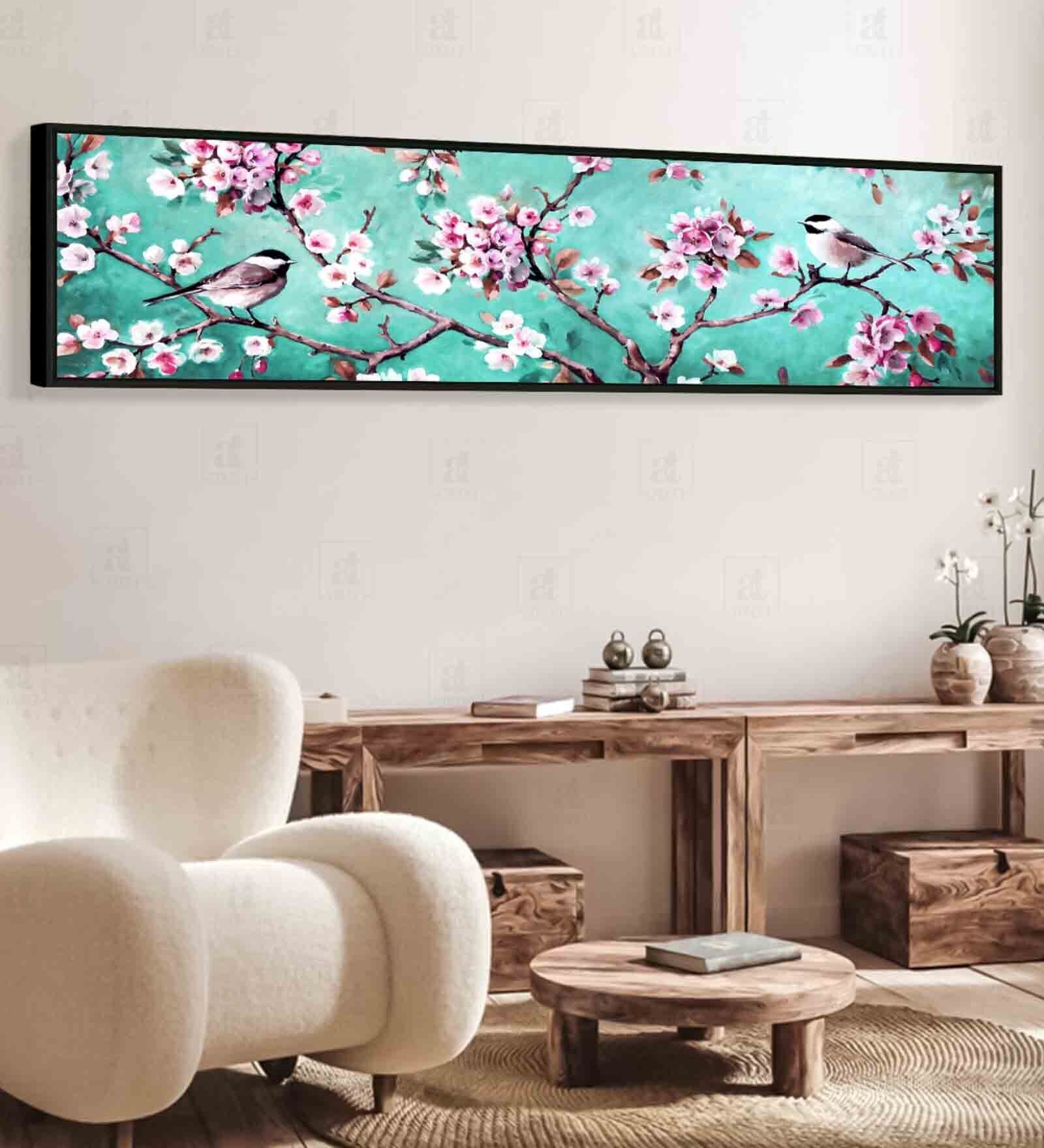 Bird On Tree Canvas Art Print