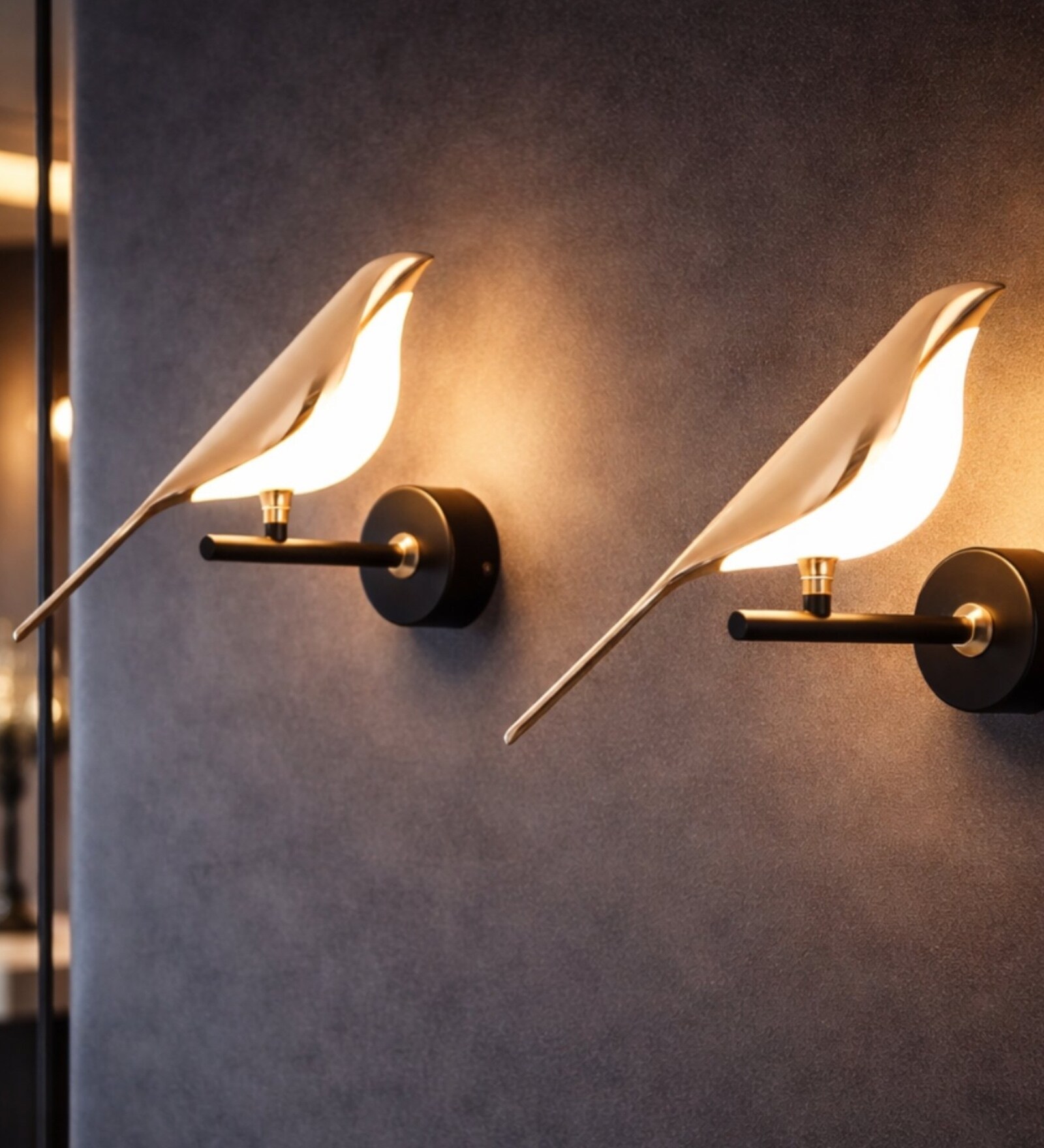 Bird Novelty Wall Lamp Set of 2
