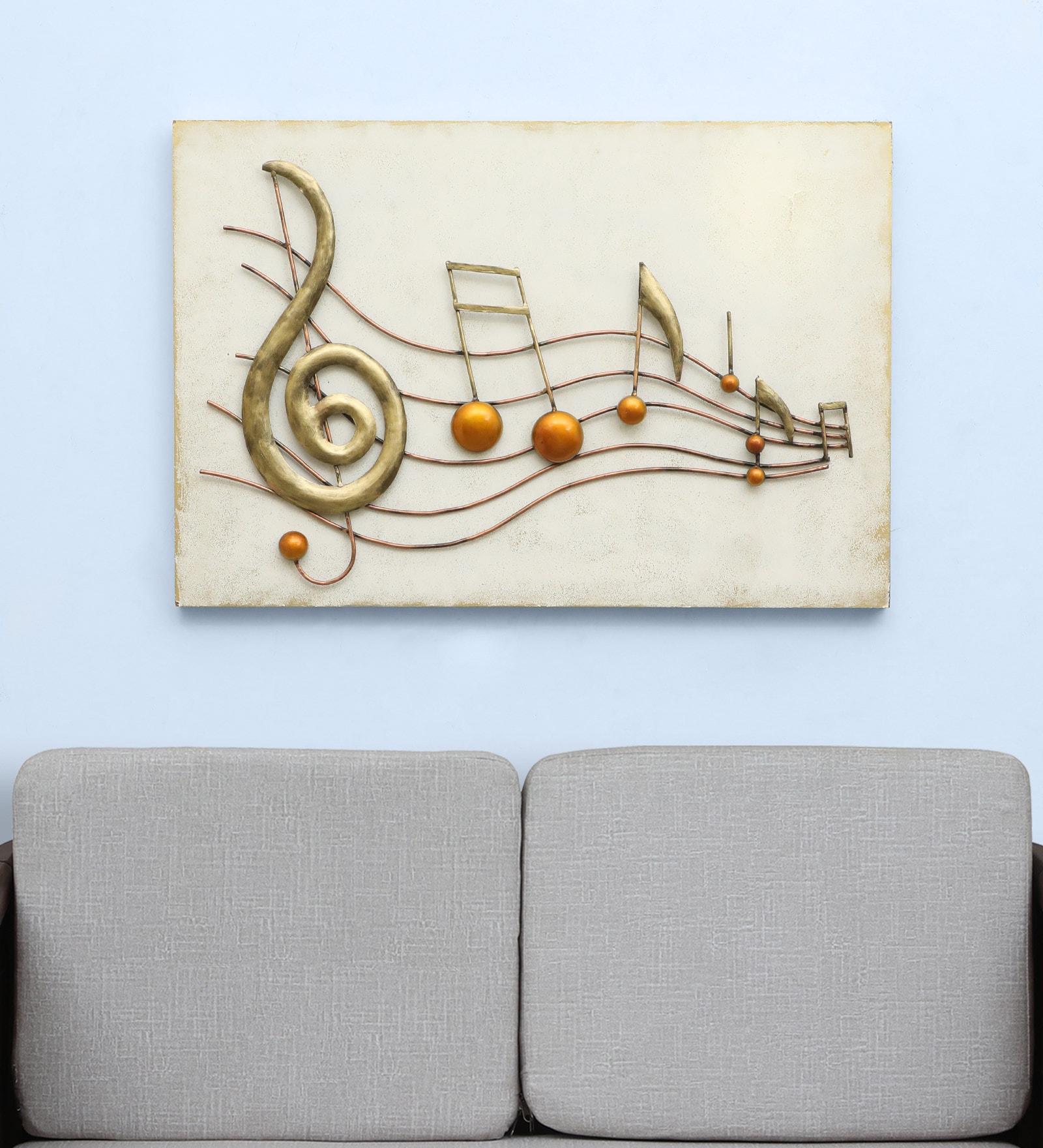Birdie Music Multicolour Iron and MDF Wall Art