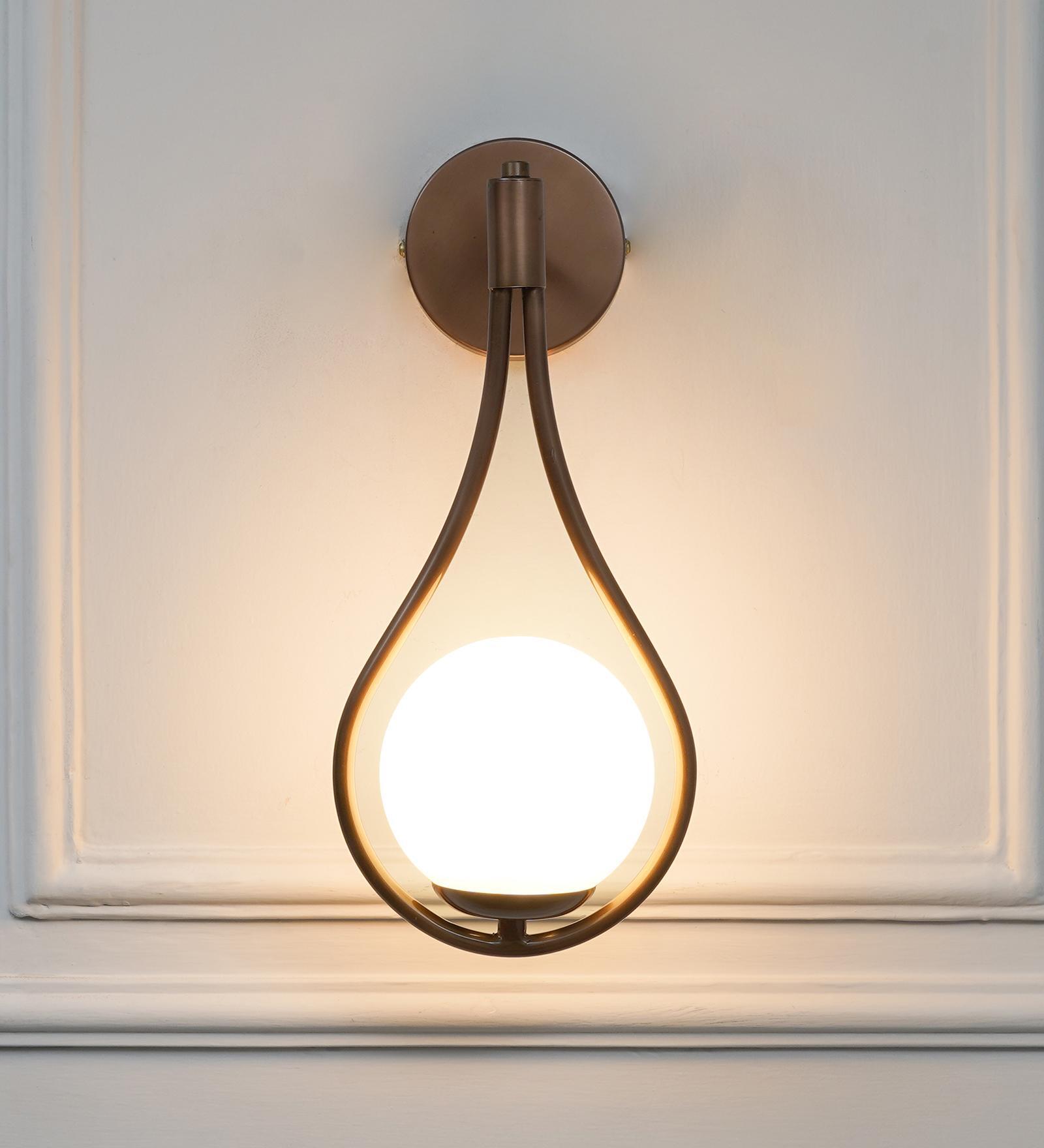 Birds Metal & Glass Wall Light (Antique Brass)