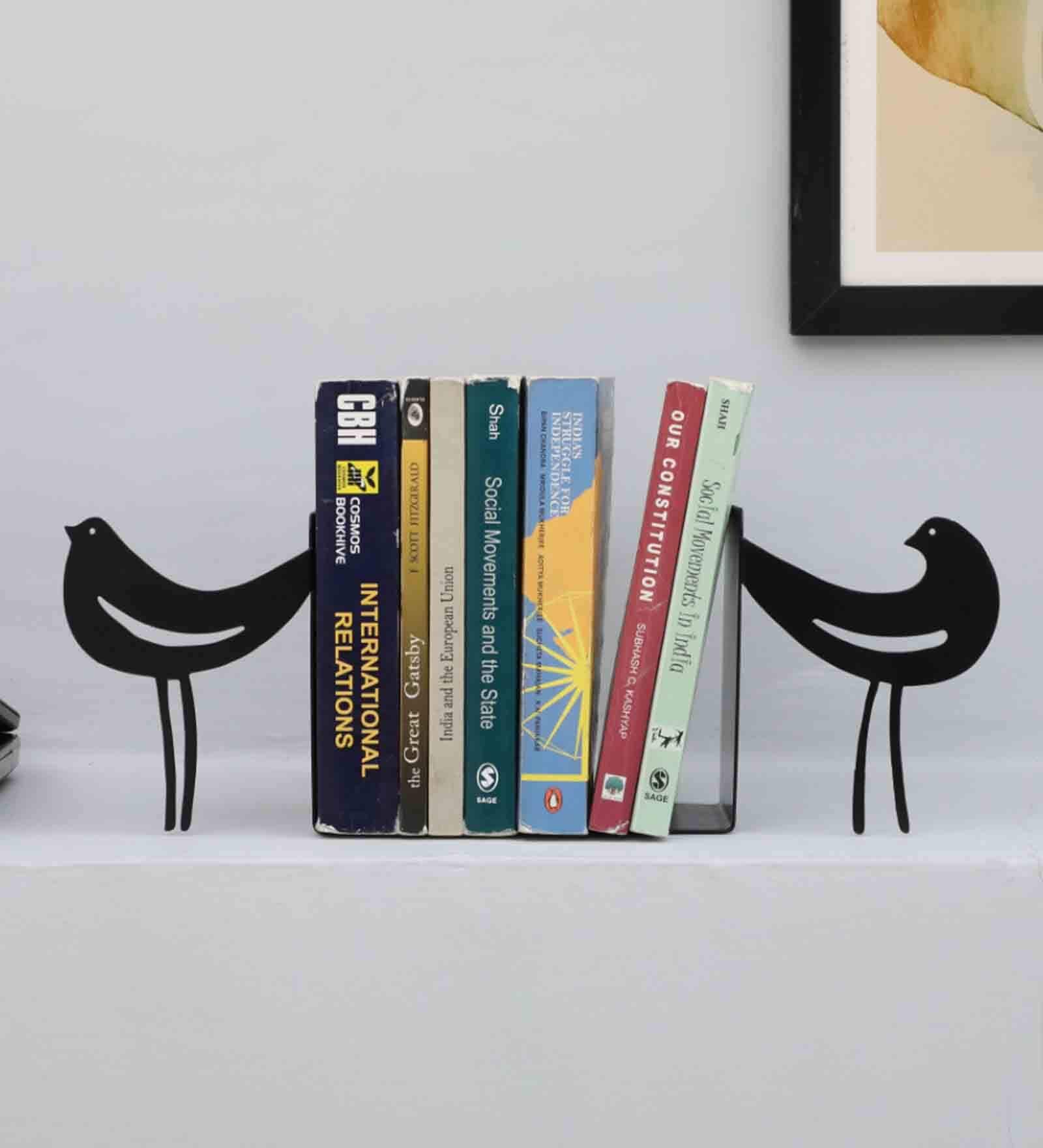 Bird Black Iron Bookend