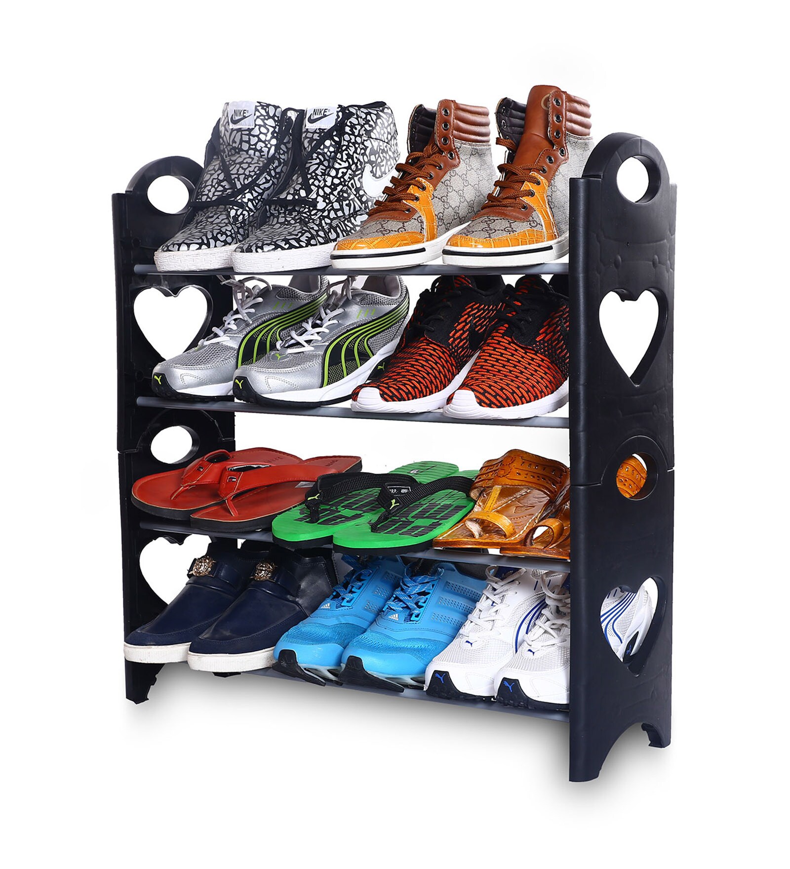 Buy Birdy Black Stainless Steel 23 x 31 Inch Shoe Rack Online - Shoe ...