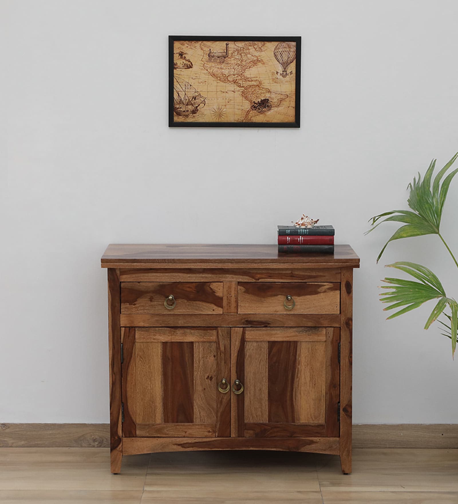 Biscay Sheesham Wood Sideboard in Scratch Resistant Rustic Teak Finish
