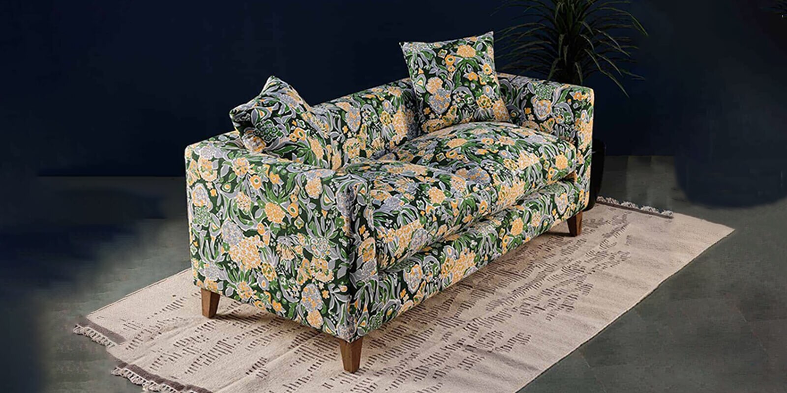 Big Easy Fabric 3 Seater Sofa In Green Color