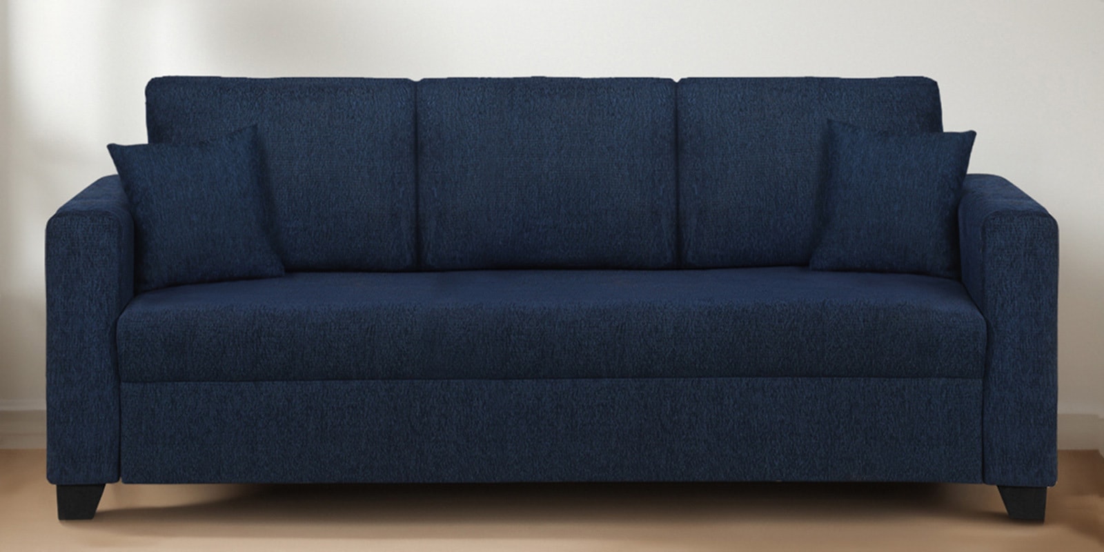 Bingo Fabric 3 Seater Sofa In Cool Cobalt Colour