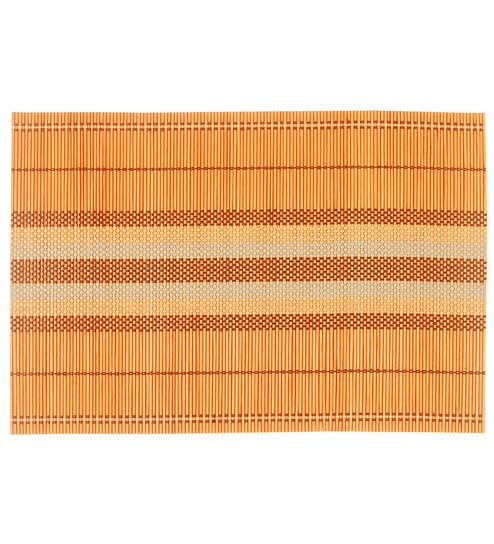 Buy Bianca Bamboo Orange Cotton Blend Table Mat Napkin Set Of