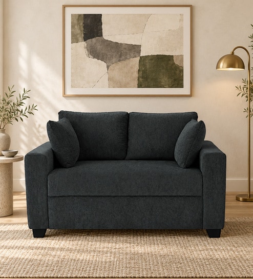 Bingo Fabric 2 Seater Sofa In Grey Colour