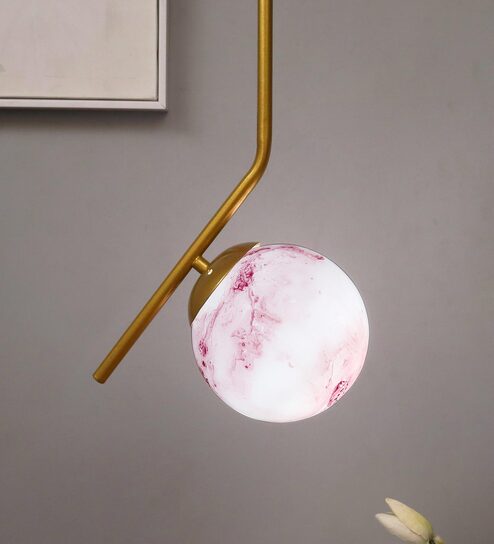 Biped Red Metal Hanging Light