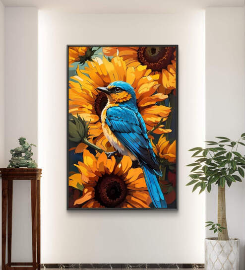 Bird's Eye View 20inx16in Gallery Wrap Canvas Painting