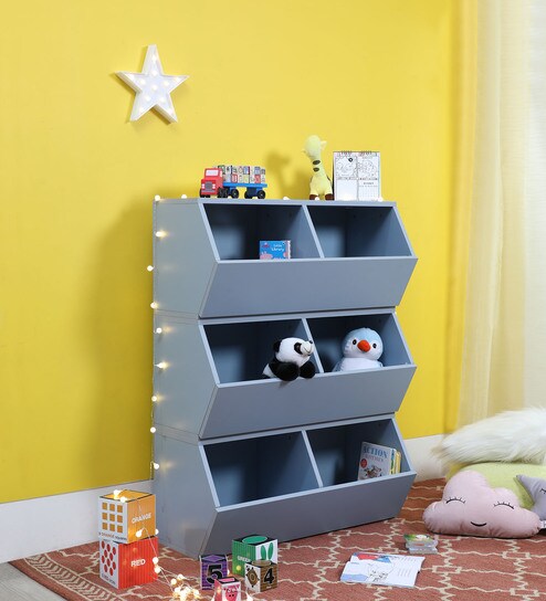 Buy Birdport Kids 3 Tier Book Rack In Elegant Blue Colour By