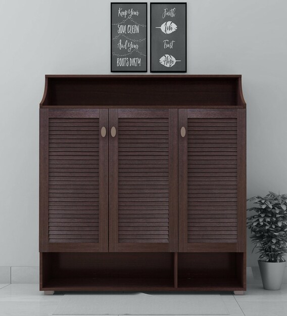 Buy Billy Shoe Cabinet In Wenge Finish By Hometown Online Contemporary Shoe Cabinets Shoe Racks Furniture Pepperfry Product