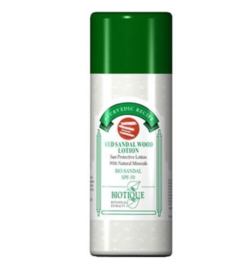 biotique red sandalwood lotion with spf 50