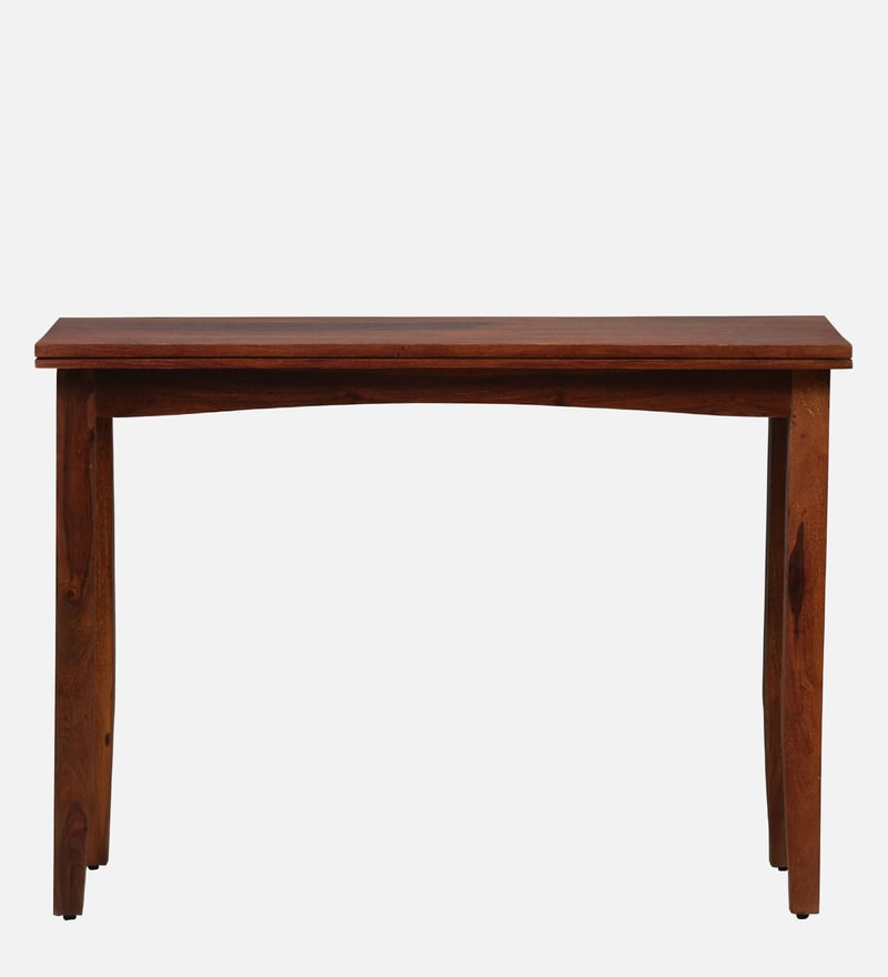 Buy Biscay Sheesham Wood Console Table In Honey Oak Finish Online Modern Console Tables