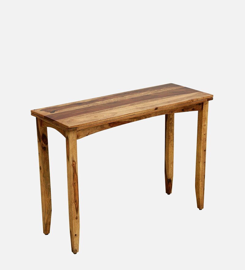 Buy Biscay Sheesham Wood Console Table In Rustic Teak Finish By