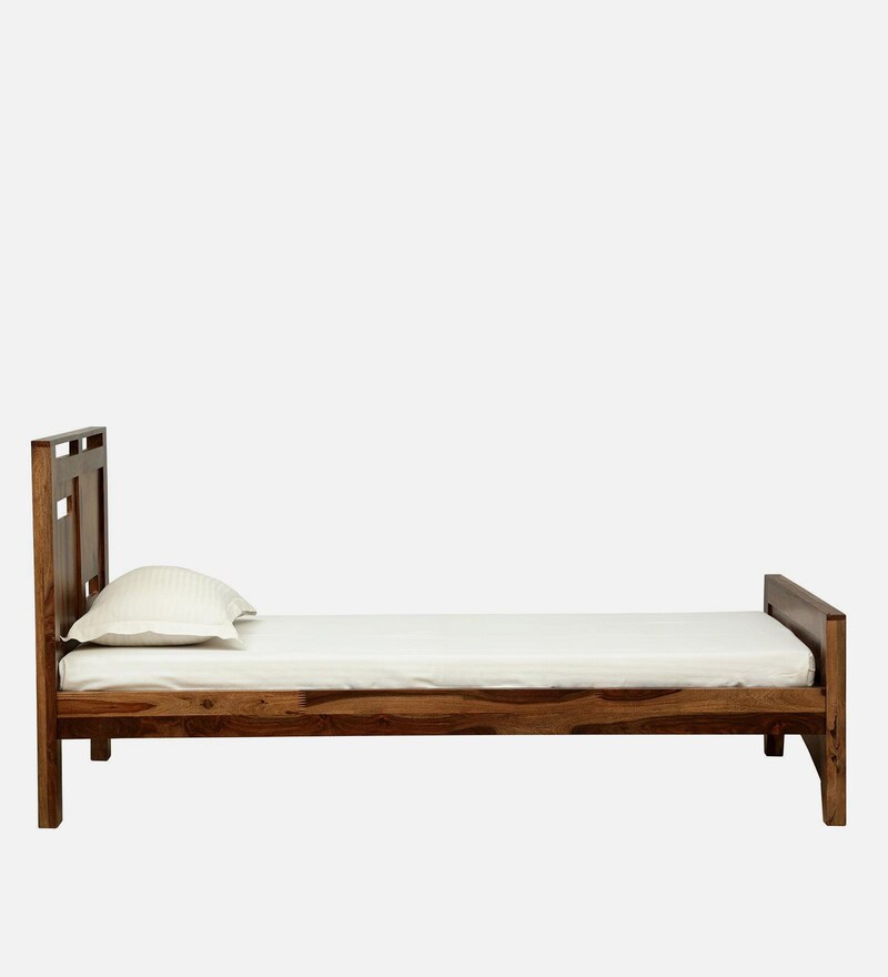 Buy Biscay Solid Wood Single Bed In Rustic Teak Finish By Woodsworth