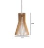 Biana Birch Wood Ceiling Lamp