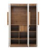 Bianca Engineered Wood 3 Door Wardrobe with Mirror