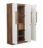 Bianca Engineered Wood 3 Door Wardrobe with Mirror