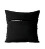 Beige & Black Cotton Jute Geometric Handloom Cushion Cover
